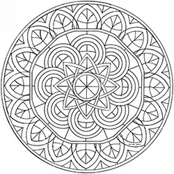 Colorir Online Pintar e Imprimir Mandalas - Desenho 036